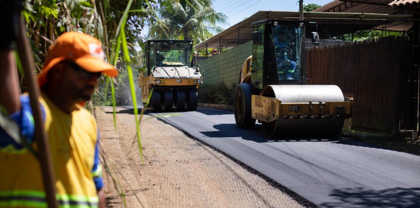 Volta Redonda: Estrada da União começa a receber nova pavimentação asfáltica